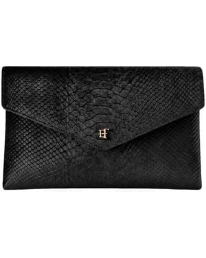 Elisabetta Franchi Samt-Clutch Mit Kettenriemen - Schwarz