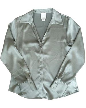 Calvin Klein Hammered Satin Fitted Shirt - Groen