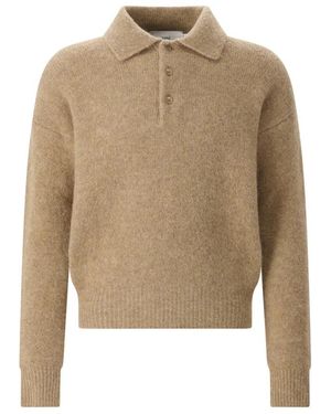 Ami Paris Trui Met Ronde Hals - Naturel