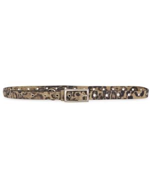 Gestuz Luipaardprint Leren Eyelet Riem - Meerkleurig