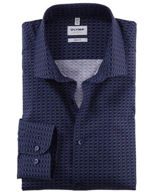 Olymp Herren Einfarbiges Hemd - Blau