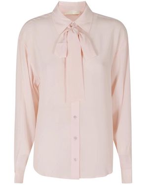 Ulla Johnson Lise Lange Mouw Zijde Blouse - Roze