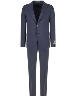 Corneliani Single Breasted Suits - Blu