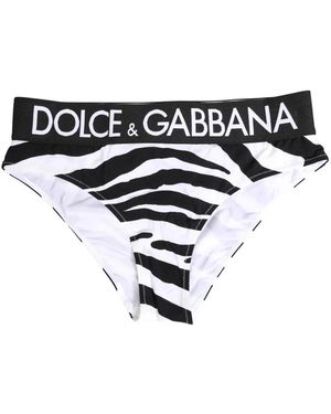 Dolce & Gabbana Ondergoed ,Zwart ,Nylon Brief Panty