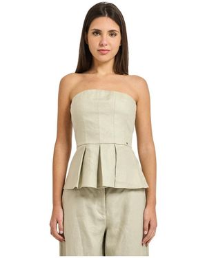 ARMANI EXCHANGE Sleeveless Tops - Natural