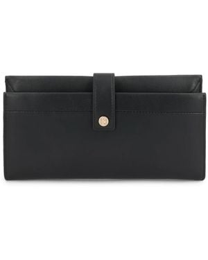 Kazar Accessoires ,Zwart ,Leer Ovaal Portemonnee Met Afneembare Portemonnee