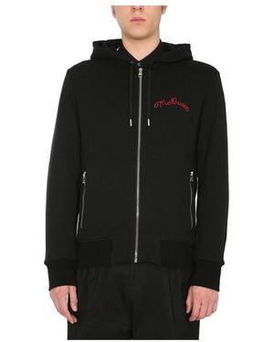 McQueen Hoodies & Sweatvesten ,Zwart ,Alexander Mc Queen Sweaters