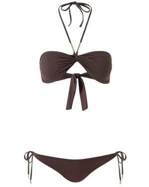 Melissa Odabash Canary Ribbed Halterneck Bikini - Wit
