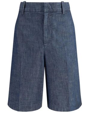 Jil Sander Korte Broeken ,Blauw ,Katoen Cotton Bermuda Shorts