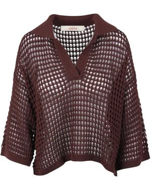 Jucca V-Neck Knitwear - Brown