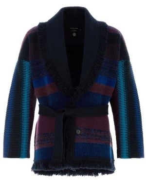 Alanui Cashmere Blend Cardigan - Blauw