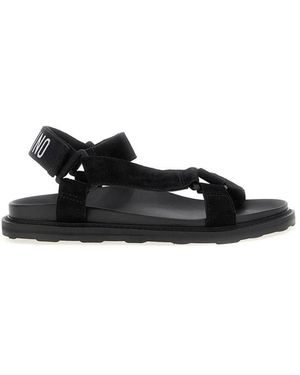 Moschino Flat Sandals - Black