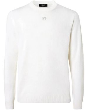 Fendi Round-Neck Knitwear - White