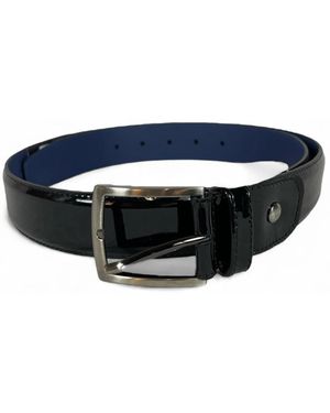 van Bommel Floris gürtel schwarz lackleder - Blau