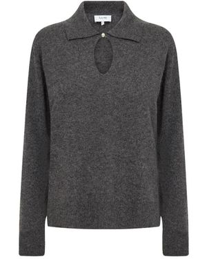 Levete Room Lr-Eloise 13 V-Neck Truien - Grijs