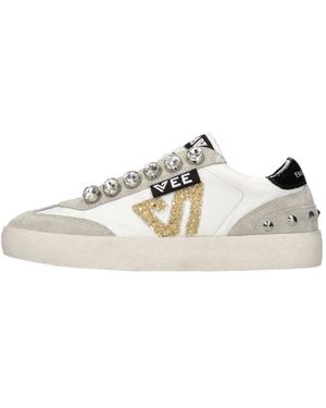 Emanuélle Vee Schoenen ,Veelkleurig ,Leer Sneakers - Wit