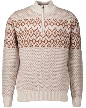 Fynch-Hatton Off Zip Troyer Pullover - Grau