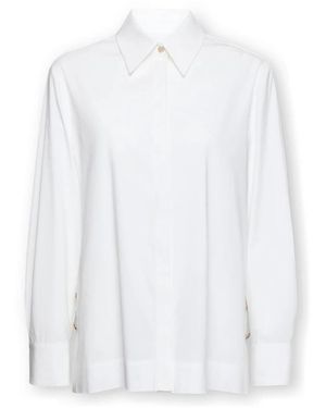 Elena Miro Overhemden ,Wit ,Katoen Poplin Shirt