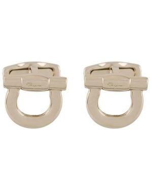 Ferragamo Cufflinks & Tie Clips - White