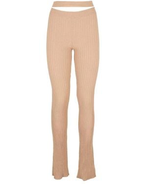 ANDREA ADAMO Slim-Fit Trousers - Neutre