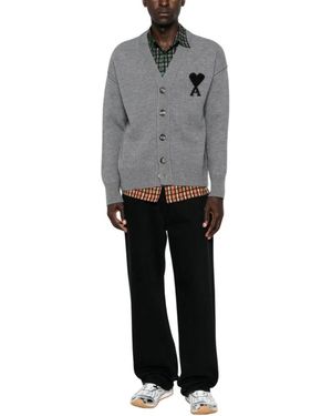 Ami Paris Adc Cardigan - Grijs