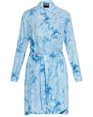 Versace Jeans Couture Dress With Belt - Blue