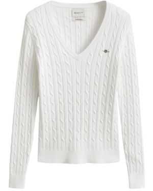 GANT V-Neck Knitwear - Blanco