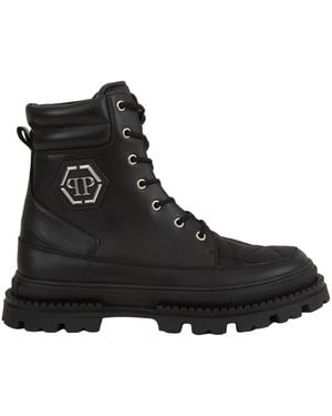 Philipp Plein Lace-Up Boots - Black