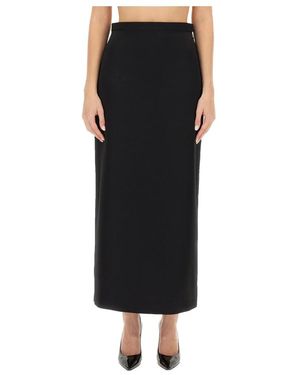 Lanvin Rokken ,Zwart ,Polyester Fluid Lange Rok