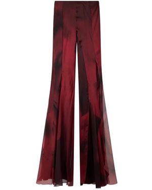 Alberta Ferretti Wide Trousers - Rojo