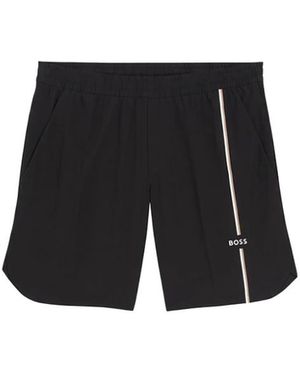 BOSS Korte Broeken ,Zwart ,Polyester Game 8 Shorts