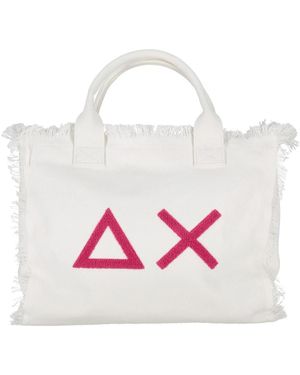 Sun 68 Tassen ,Wit ,Canvas Strandtas
