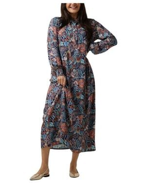Dea Kudibal Blaues Maxikleid Marla Stil - Schwarz