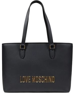 Love Moschino Schwarze Handtasche Mit Schlichtem Muster