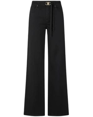 Liu Jo Good Flare High Waist Broeken - Zwart