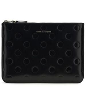 Comme des Garçons Polka Dot Zip Pouch - Schwarz