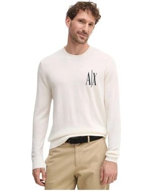 ARMANI EXCHANGE Round-Neck Strickwaren - Natur