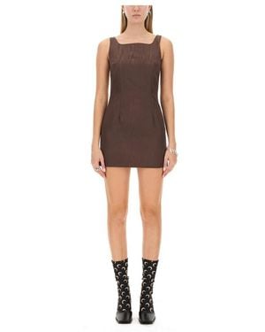 Marine Serre Short Dresses - Brown