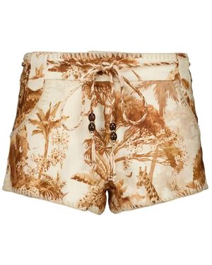 Zimmermann Korte Broeken ,Veelkleurig ,Short Shorts - Naturel