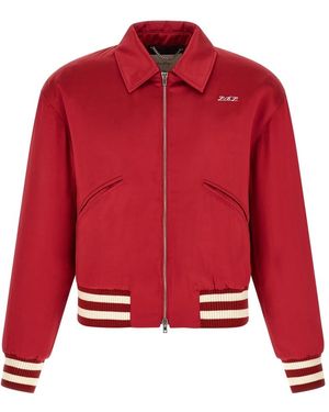 Second/Layer Aces Satin Club Bomberjacke - Rot