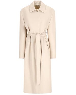 Magda Butrym Belted Coats - Neutro
