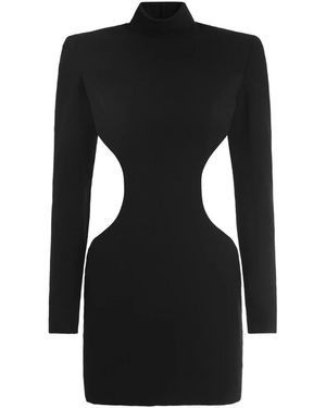 Monot Crepe Mini Jurk - Zwart