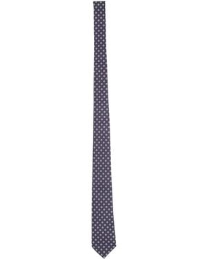 Saint Laurent Krawatte Mit Mini-Karomuster - Blau
