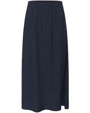 Cream Midi Skirts - Blue