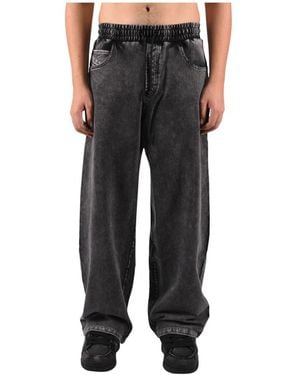DIESEL Loose-Fit Jeans - Negro