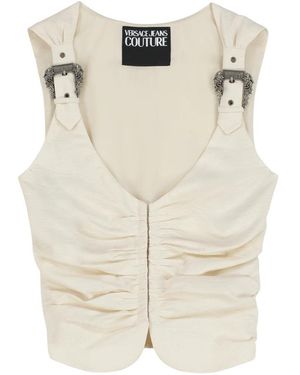 Versace Jeans Couture Sleeveless Tops - Natural