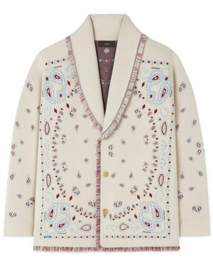 Alanui Cardigan Bandana Jacquard - Natur