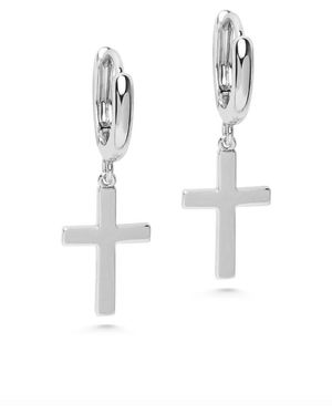 Nialaya #39;S Small Cross Earrings - Wit