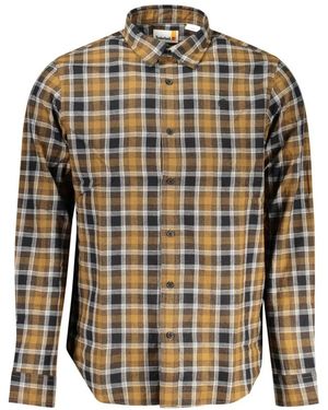 Timberland Camicia in cotone a quadri marrone - Verde