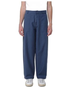 Blauer Wide Trousers - Blu